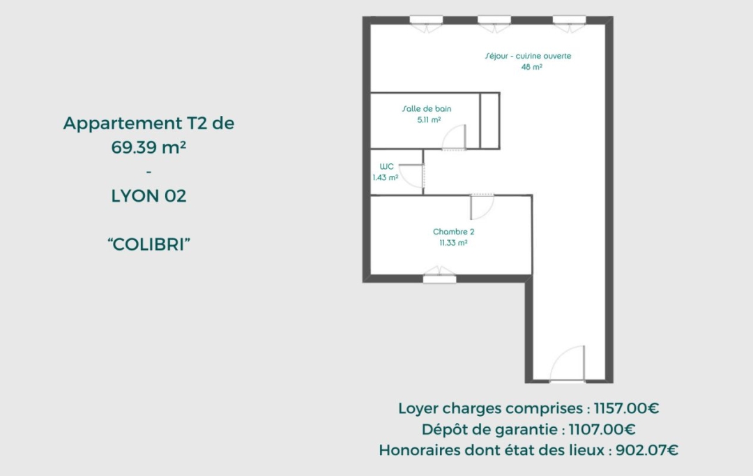 Annonces ST CYR : Appartement | LYON (69002) | 69 m2 | 1 157 € 